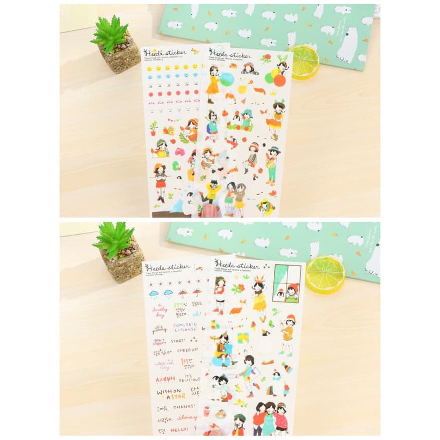 HEEDA Diary Deco Stickers - Beautiful Memories (6pcs)