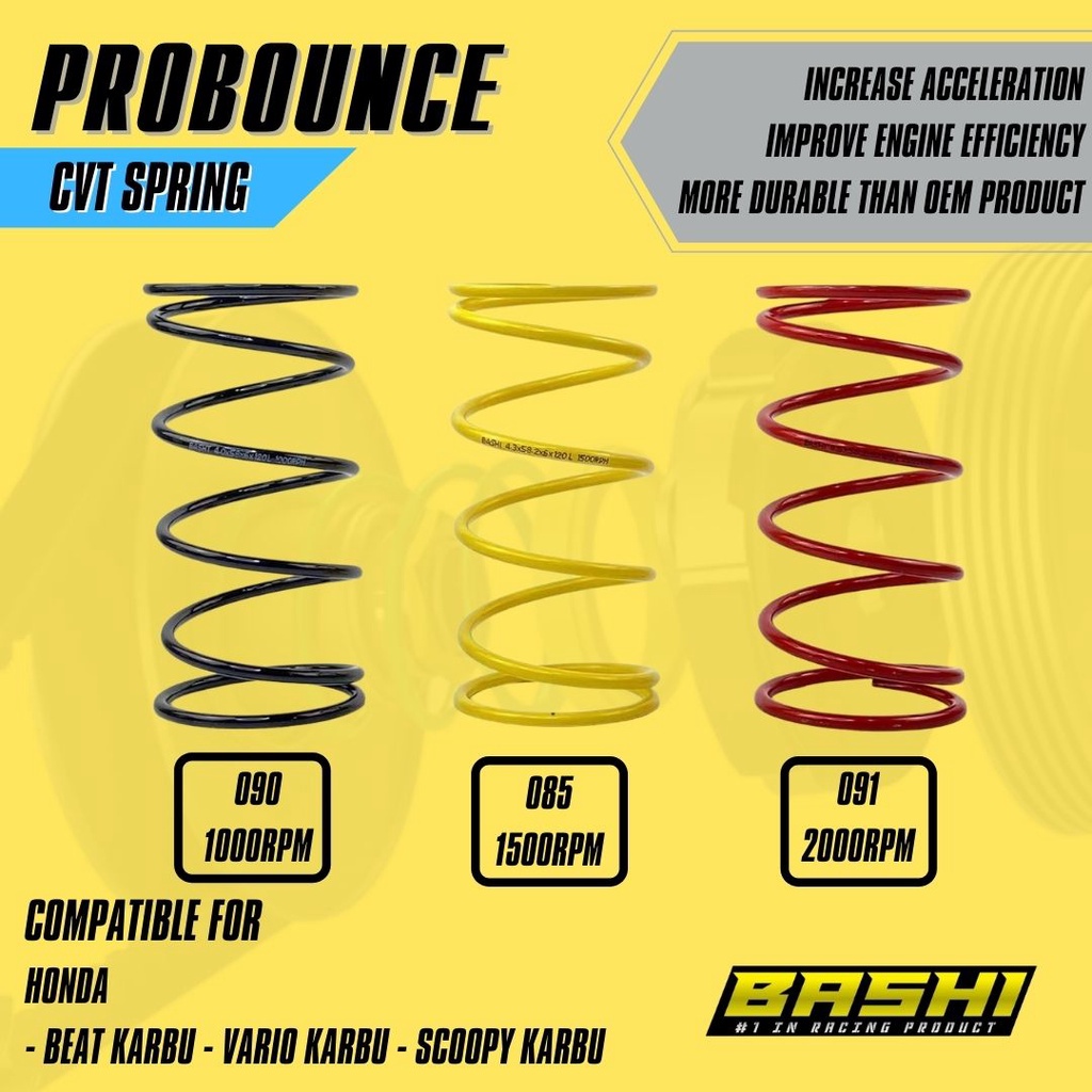 PER CVT RACING BASHI PROBOUNCE CVT SPRING BEAT KARBU VARIO KARBU SCOOPY KARBU 1000/1500/2000 RPM motor