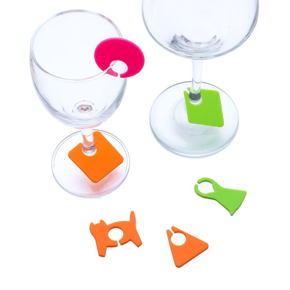 Populer 24pcs Penanda Gelas Wine Bar Aksesoris Goblet Tag Bentuk Berbeda Cocktail Beer Glass Cup