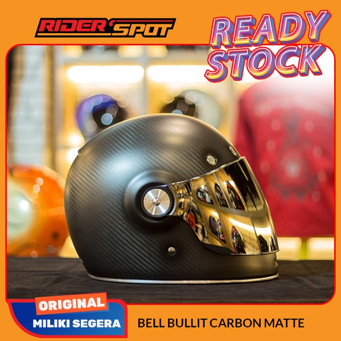 Helm Motor Bell Bullitt Carbon Matt Full Face Original Helmet Touring