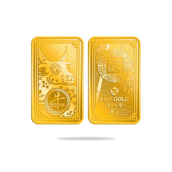 Logam Mulia Antam Gift Series Year Of The Ox 8 Gram Limited Edition 24K Fine Gold 999