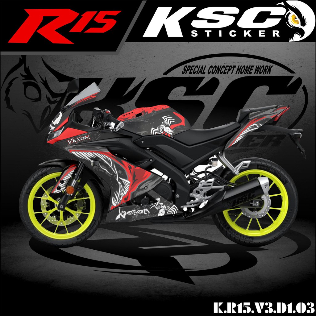 Decal R15 V3 Hologram Full Body Stiker R15 V3 Full Body Dekal R15 V3 Venom KD-03