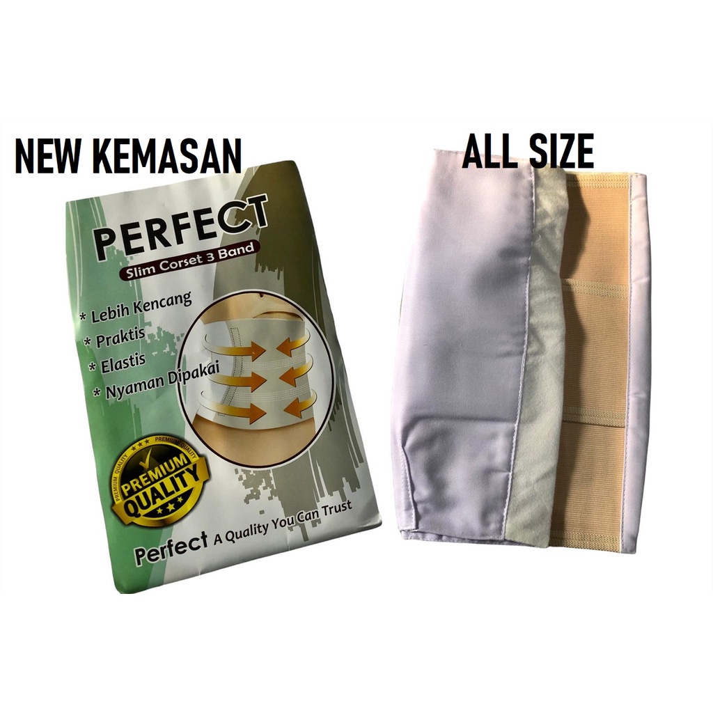 Perfect Slim Corset 3 Band All Size | Korset Ibu Melahirkan 3 Ban | Gurita Ibu