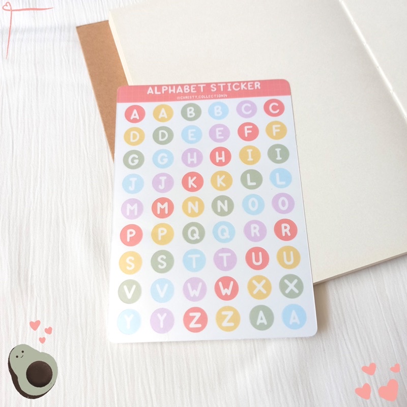 

Sticker Alphabet-Pastel | Sticker Journaling | Sticker DIY Waterprof
