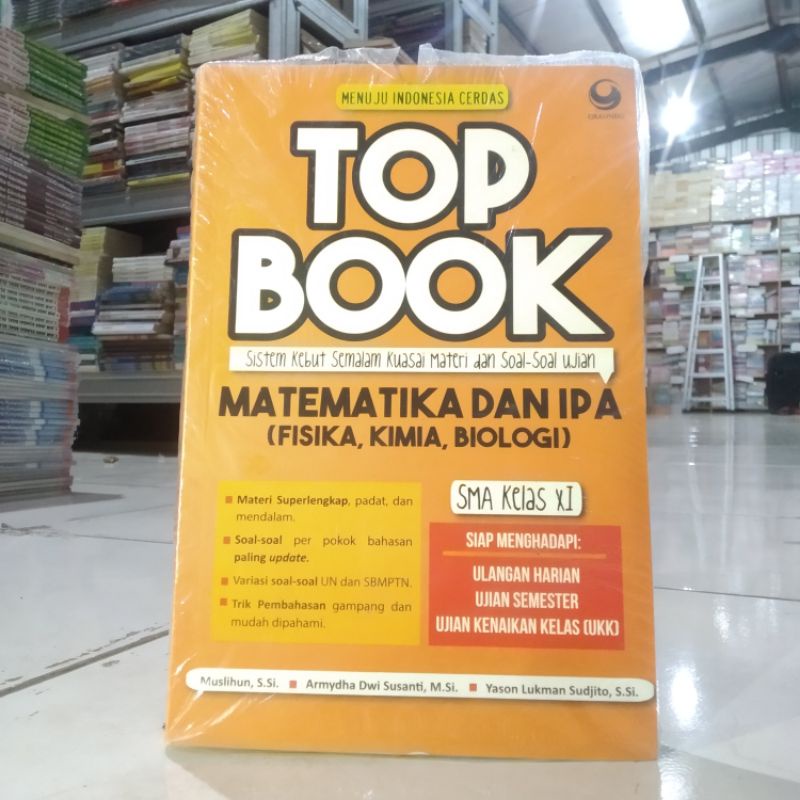TOP BOOK MATEMATIKA IPA (FISIKA, KIMIA, BIOLOGI) SMA Kelas 10 11 12 - Original Murah-Kelas 11 / XI