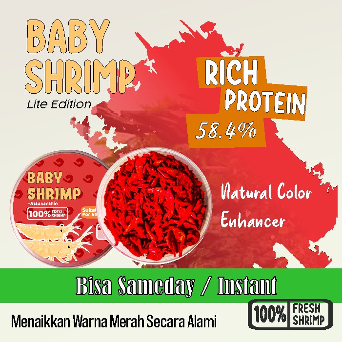 Pelet Makanan Ikan Naikan Warna Merah Cupang Channa Arwana Baby Shrimp CHERIBON ID