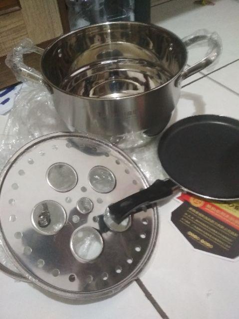 Panci Kukus Stainless Double Bottom Fenvo Steamer 24cm 00313.00019