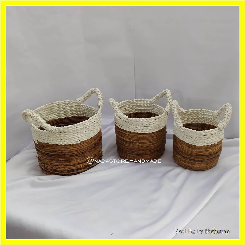 KERANJANG BANANA HANDLE 3 IN 1  / COVER POT  BANANA 3 IN 1