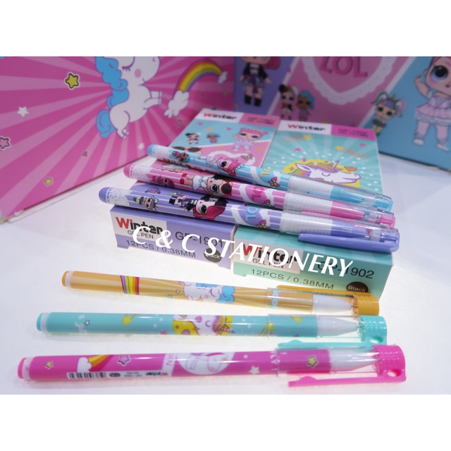 

Gel Pen / Pena Gel Winter Fancy Karakter LOL | Unicorn