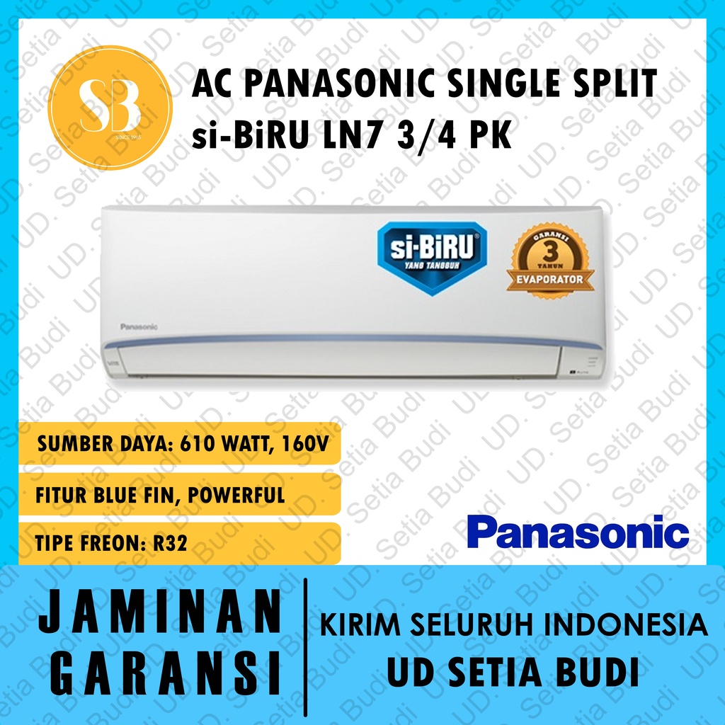 AC Panasonic Single Split Standard LN7 3/4 PK CS CU 0,75 LN7WKJ