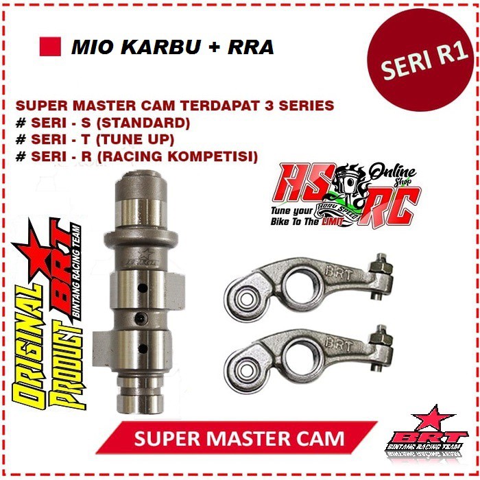 Noken As BRT Kem MIO SPORTY Racing BRT Type R1 Master Cam Mio Soul MIO Chamsaft NOUVO Pelatuk Roller