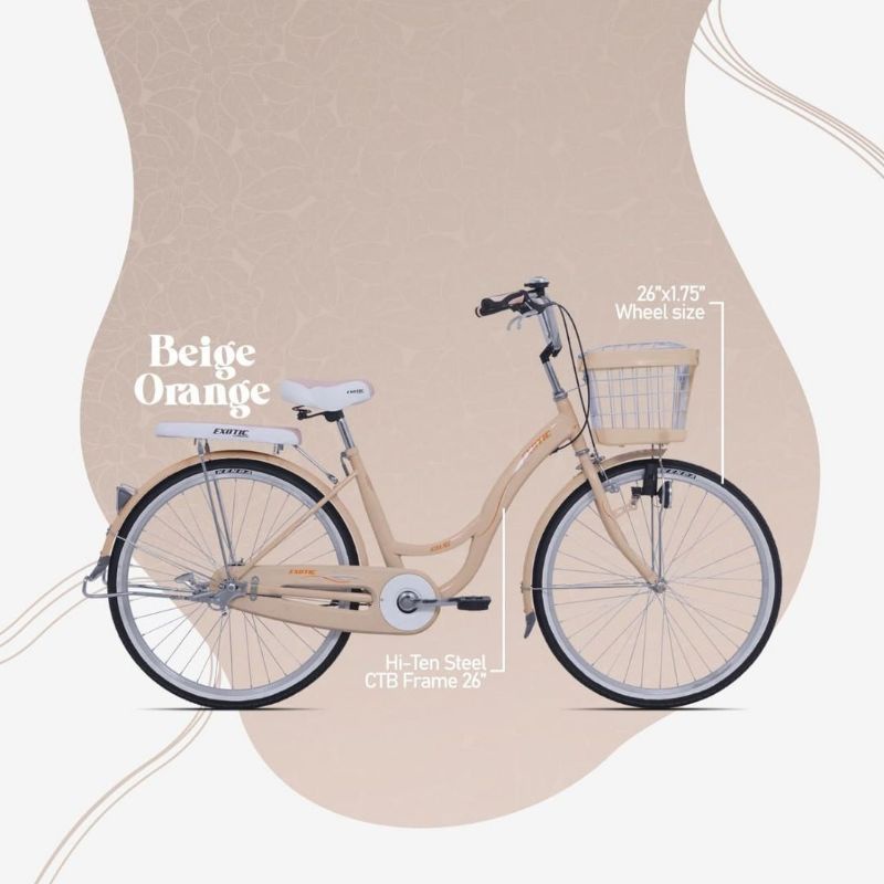 Sepeda keranjang perempuan Exotic 26 inch 9788 MX 2022 sepeda city bike sepeda mini CTB