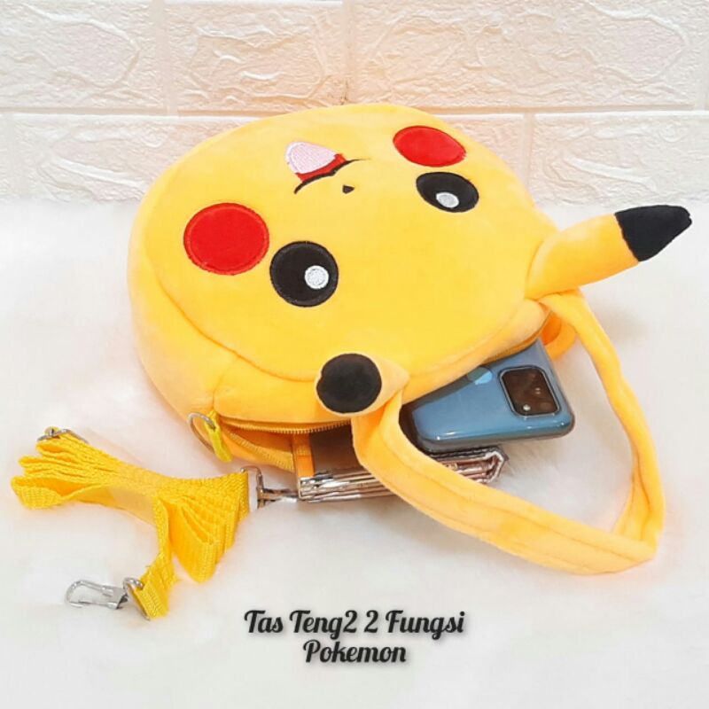 BAGPACK FULL BODY POKEMON+PENCIL CASE/BAGPACK POKEOMON/TAS PUNDAK BULAT POKEMON/BAGPACK BONEKA IMPOR