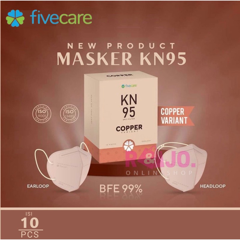 FIVECARE KN95 6PLY FILTER HEADLOOP EARLOOP SURGICAL FACE MASK isi 10 pcs