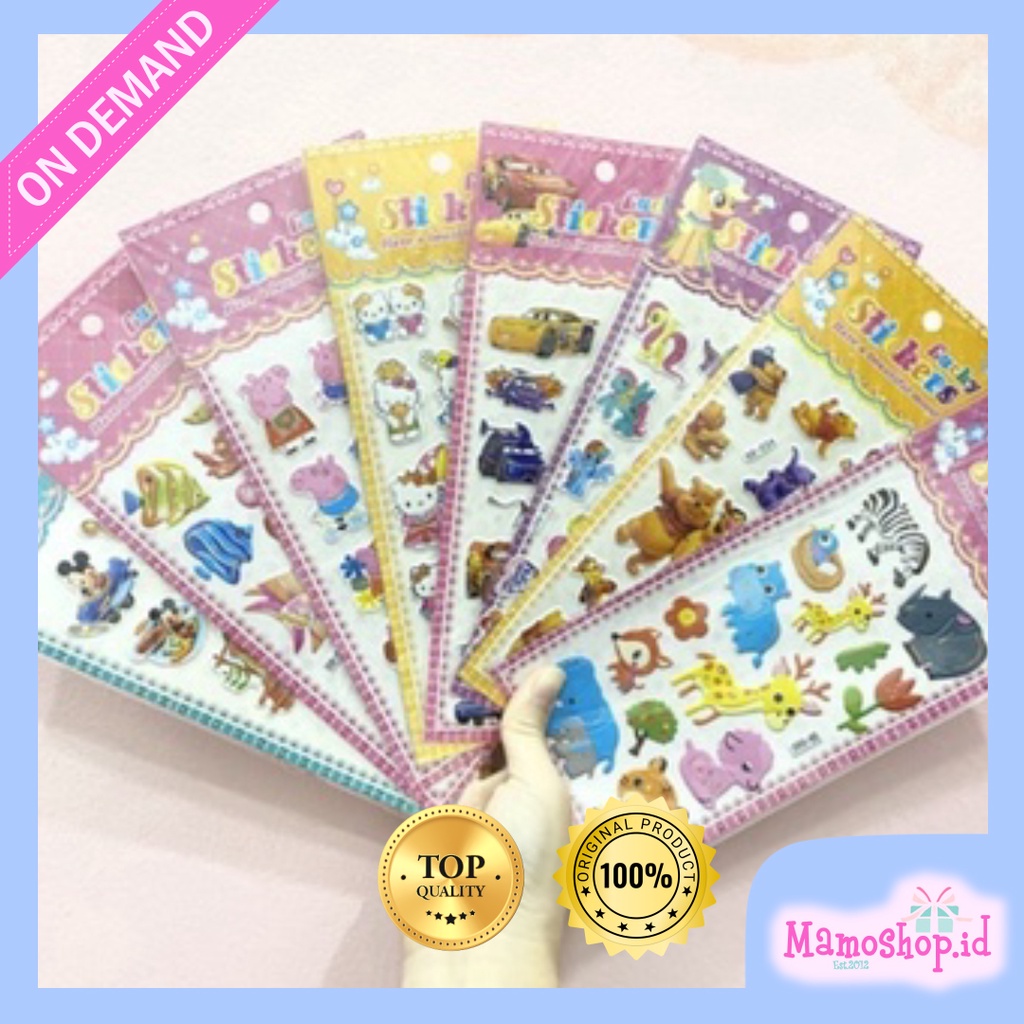 

Sticker anak lucu koleksi dekorasi stiker timbul ukuran medium