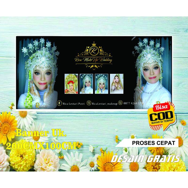 Spanduk Wedding Organizer, Rias Pengantin,ukuran 200cm x 100cm