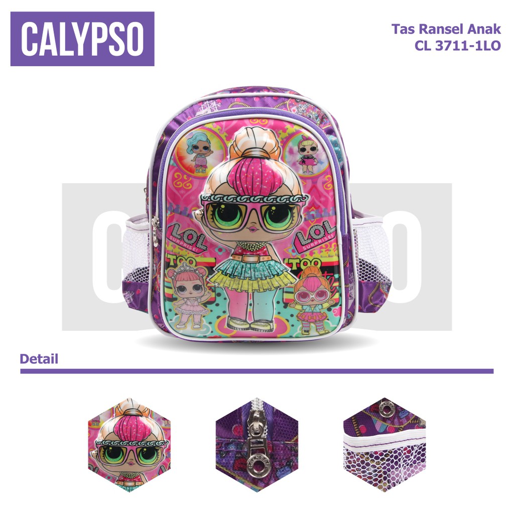 [KLIKTAS] Tas Ransel Anak Perempuan TK Paud Gambar Kartun Calypso 3711 / Backpack Sekolah Karakter Lucu