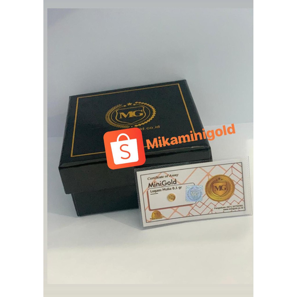 MiniGold 0,1 Gram + Kwitansi Resmi