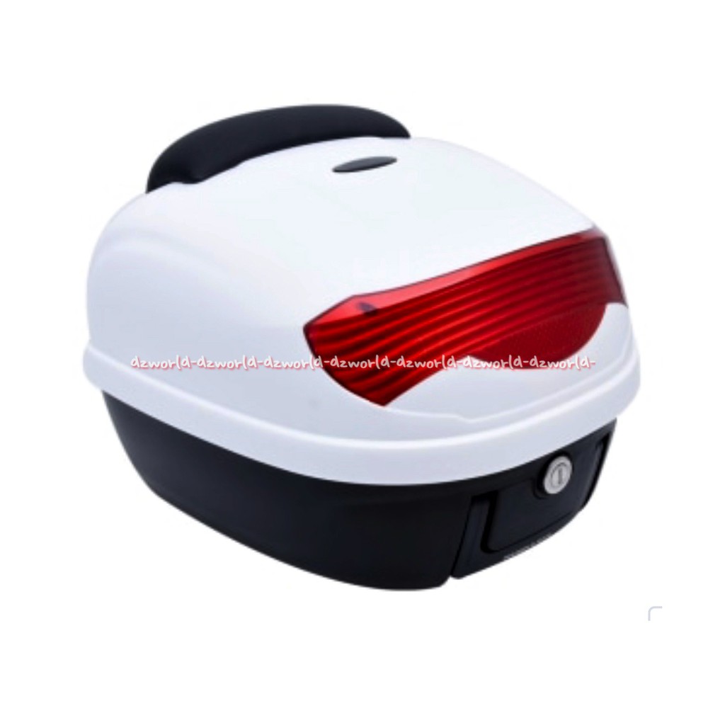 Box Motor 29L Tempat Bagasi Motor Warna Putih Dengan Lampu