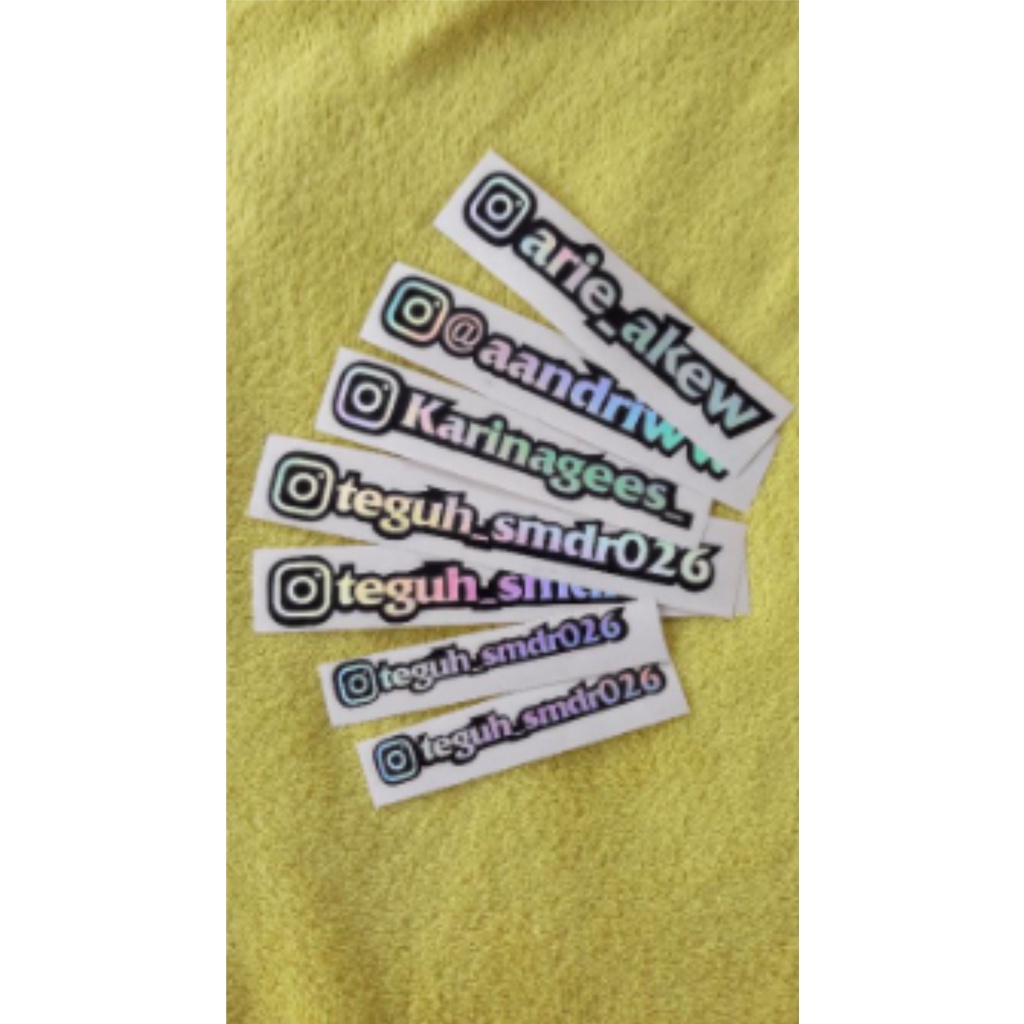 STICKER LOGO IG,NAMA,CUSTOM,STICKER LAPTOP/MOTOR