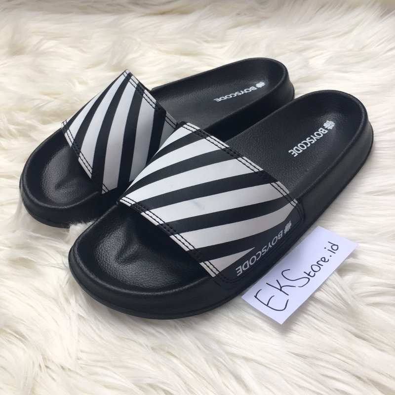 [BOYSCODE ZEBRA]  TYPE 9 PUTIH Sandal Rumah Sandal Slip On / Sandal Santai / Sandal Slop Kasual / Sandal Casual