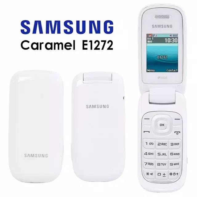 Samsung lipat flip Caramel GT-E1272 samsung murah Hp New bisa bahasa indonesia handphone-2