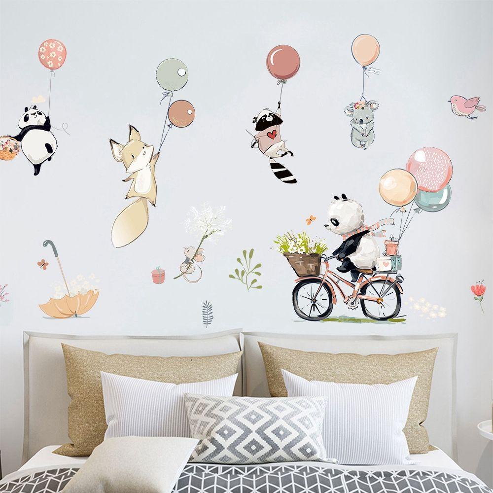 【 ELEGANT 】 Hewan Stiker Dinding Removable Perekat Diri Dekorasi Kamar Tidur Berwarna Tempel Dan Kupas Untuk Kamar Anak Wall Decals