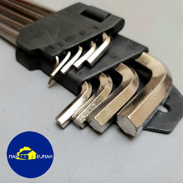 Kunci L 9pcs 9 pcs Set Panjang Ballpoint Ball Point Hex Key Bolpoin - RRT (YSK/Popeye/YhongGong)