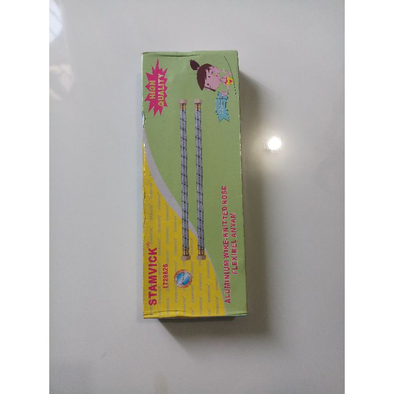 Selang Fleksibel Anyam 30cm Kuningan / Selang Fleksibel Wastafel 30cm