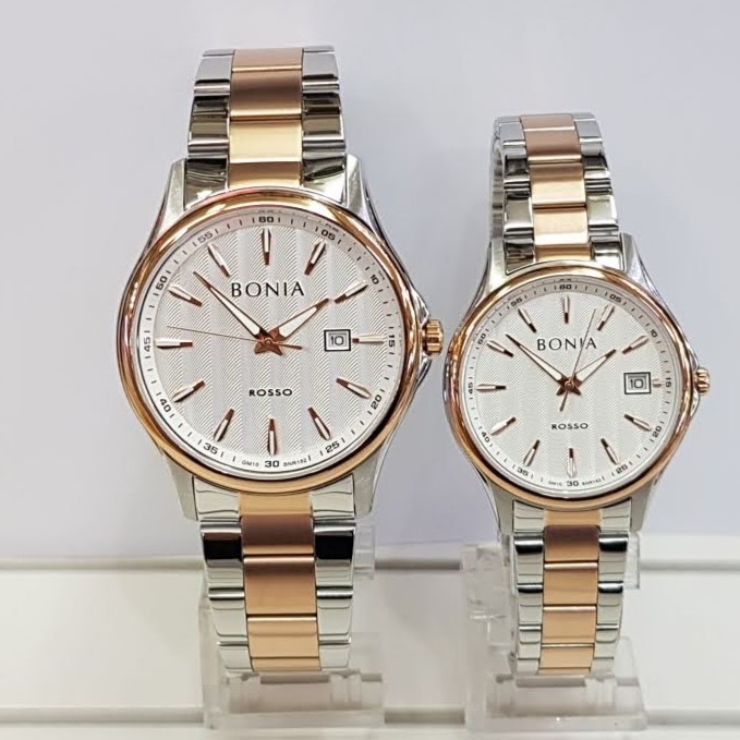 Jam Tangan Couple Bonia BNR182 Rosso Stainless Steel Original