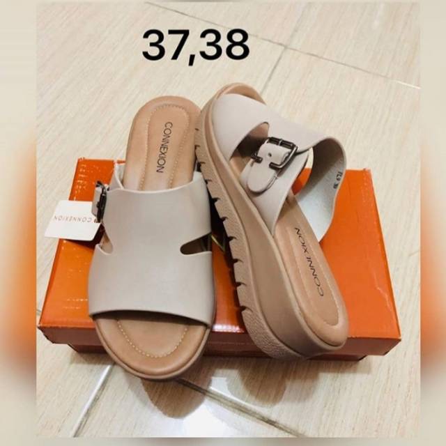 Sandal wedges wanita connexion
