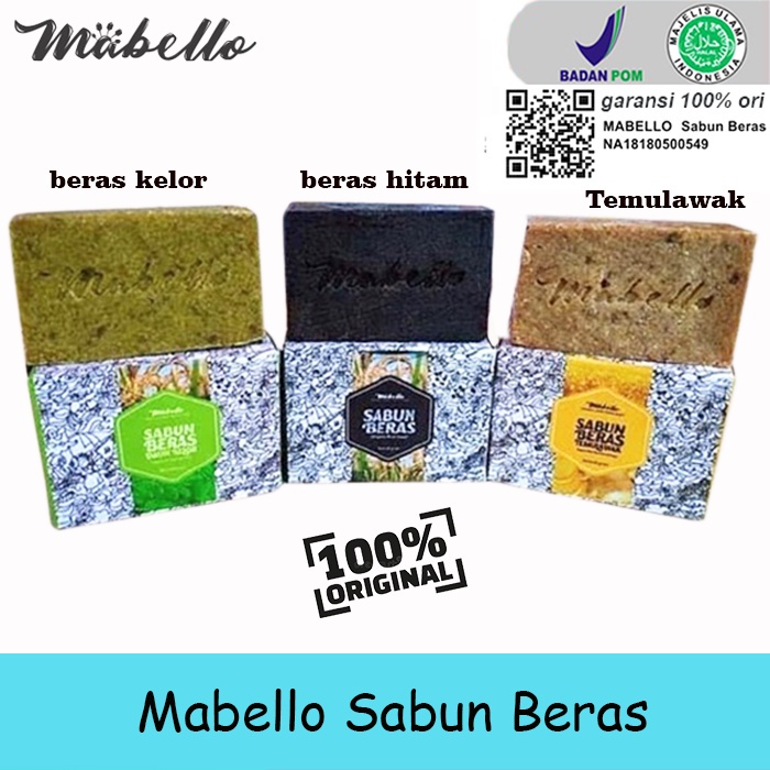 Perawatan Wajah Pria Mabello Bedda Lotong Sabun Beras Masker Wajah Lulur Badan Pemutih Badan Dan Wajah Permanen BPOM M15