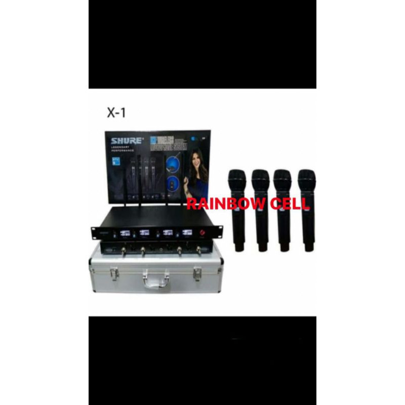 MIC/MICROPHONE WIRELESS SHURE X-1 X-1 X-1 X-1 HANDLE 4 MIC