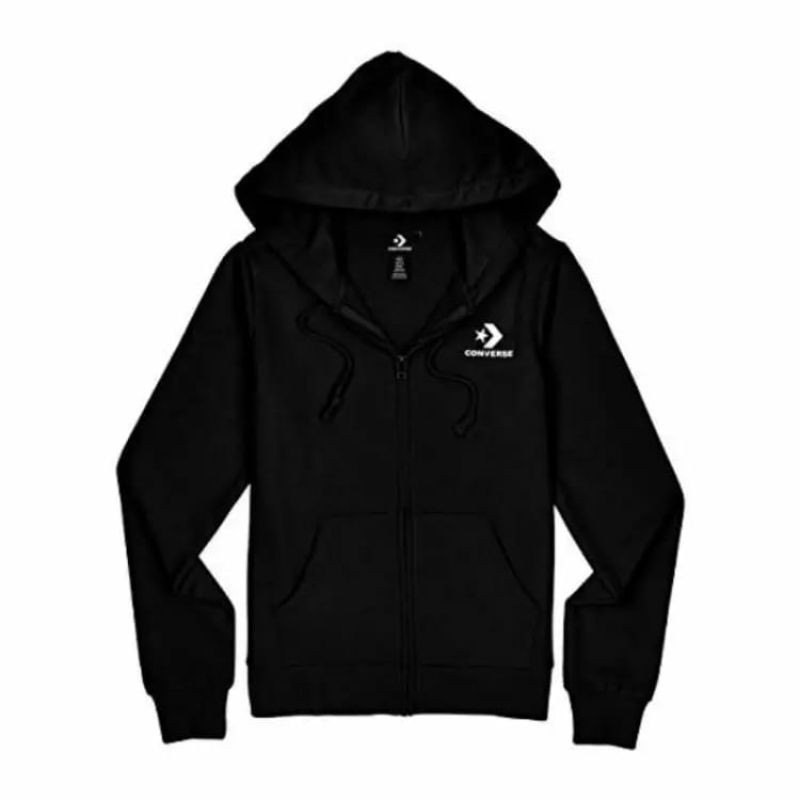 ORIGINAL CONVERSE FZ HOODIE CHEVRON EMB BLACK LJ1020001 WOMENS