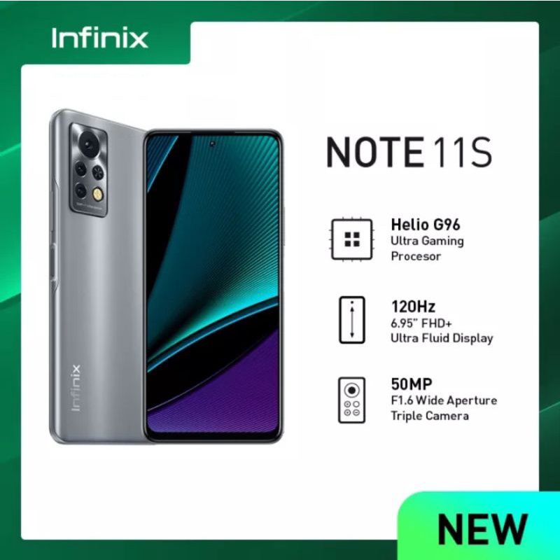 Infinix Note 11S 8/128GB - Helio G96 - 6.95" FHD+ 120Hz - 50MP Triple Camera