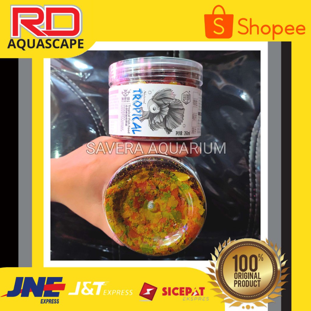 

TROPICAL CUPANG KERTAS 260ML / FLAKES / PAKAN CUPANG PREMIUM ORIGINAL-GARANSI