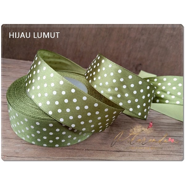 

Psm-817 : Pita Saten Polkadot 2,5Cm Seri Lebaran (Per Rol) 074