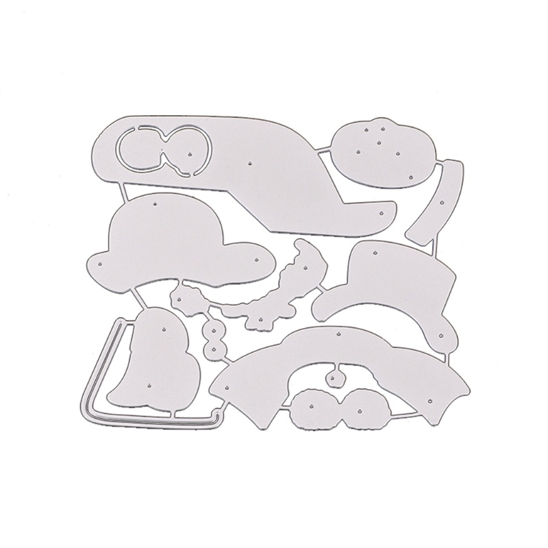 Cetakan Stensil Cutting Dies Motif Snowman Natal Bahan Metal Untuk Scrapbook / Craft DIY / Embossing