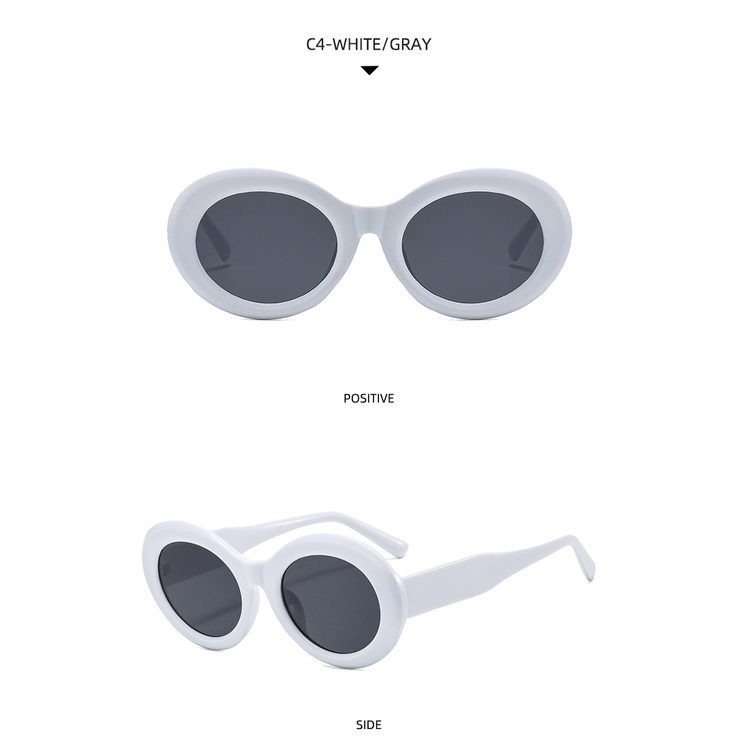 2021 new oval fashion European and American metal hinge sunglasses