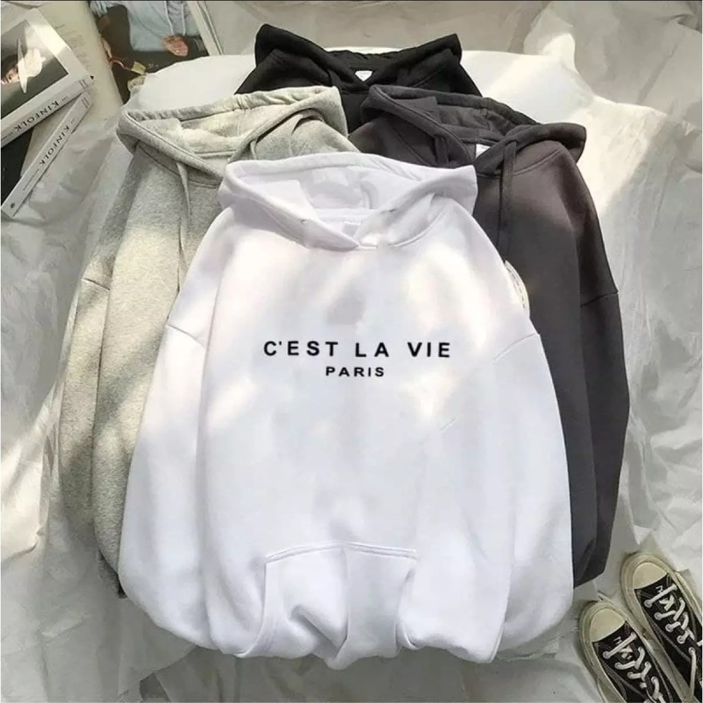 HOODIE WANITA PREMIUM C'EST LA VIE HOODIE / HOODIE WANITA TEBAL