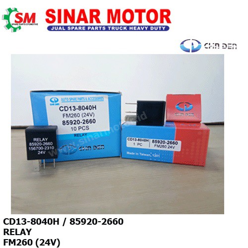 RELAY FM260 (24V) ” CHINDEN” CD13-8040H / 85920-2660
