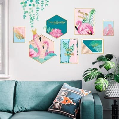 Q15 WALLSTICKER WALLSTIKER WALL STICKER STIKER DINDING TEMBOK Q 15 LAMPU GANTUNG DAUN HIJAU RAMBAT J