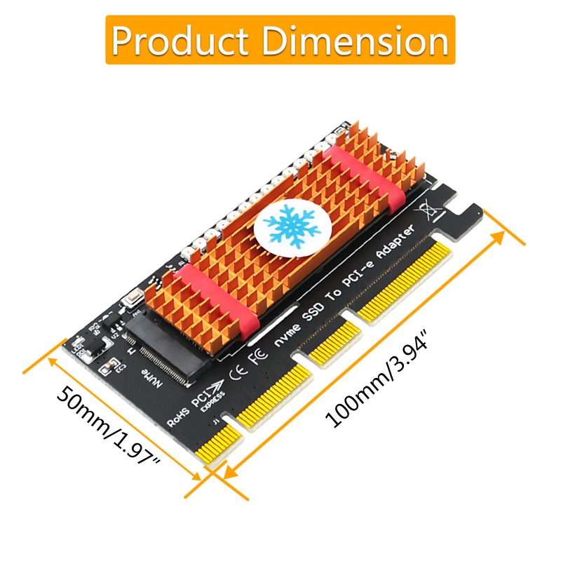 Btsg NVME Untuk M.2 Ke PCIE X4 Solid State Expansion Add Card Untuk 2242-2280 Untuk w/Panas