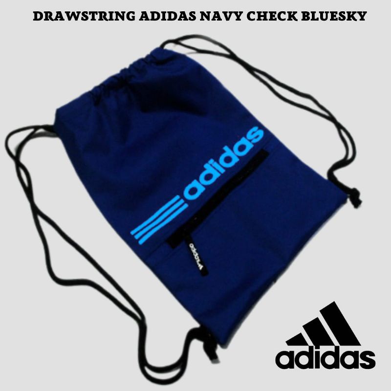 TAS SERUT ADIDAS / DRAWSTING KULIAH / SACKBACK OLAHRAGA tas karung ransel adidas stripes