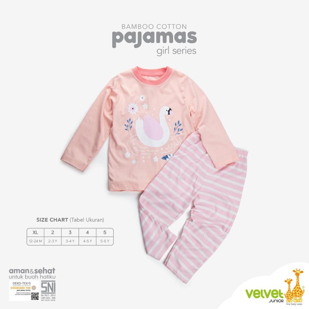 VELVET JUNIOR (1stel) Piyama Mix &amp; Match BAMBOO Cotton Stelan Baju Tidur Anak BOY dan GIRL