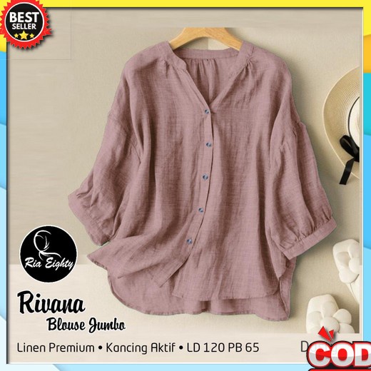 Blouse Wanita Tweli Top Blus Cewek Atasan Terbaru Pakaian Murah Lengan Panjang Wolfis Model Korea Ke