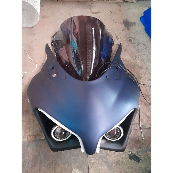 kedok ducati topeng ducati batok ducati gsx R150 lampu visor alis