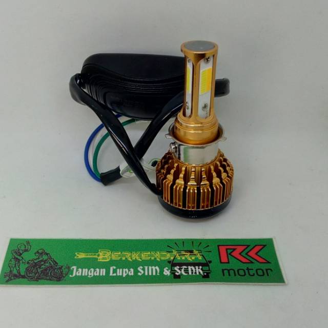 Lampu motor led dua warna bebek matic dan piaggio h6 h4