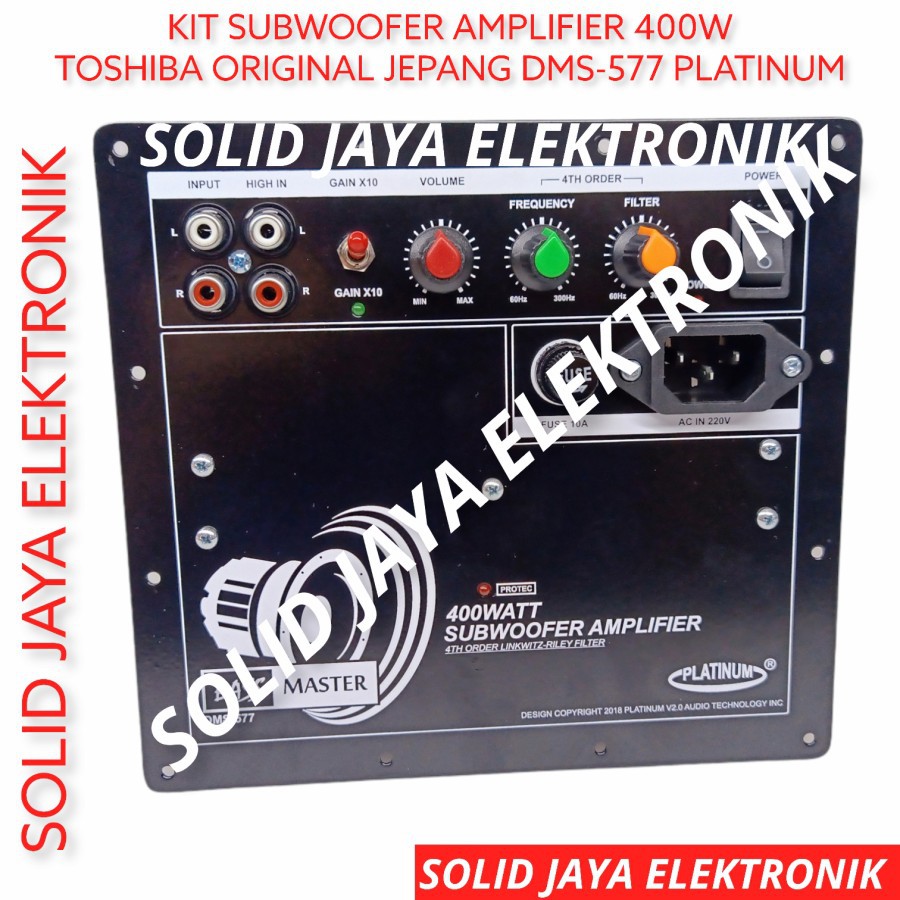 POWER AKTIF SUBWOOFER AMPLIFIER AMPLI 400W BASS SUB WOOFER LOW DMS 577 DMS577 DMS-577 PLATINUM ASLI