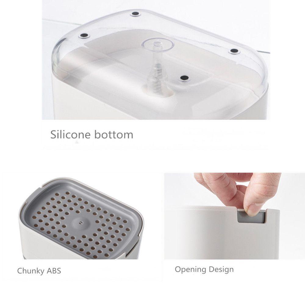 Dispenser Pompa Sabun Atas Alat Dapur Isi Detergen Double Layer Manual Press Cairan Pembersih Kotak